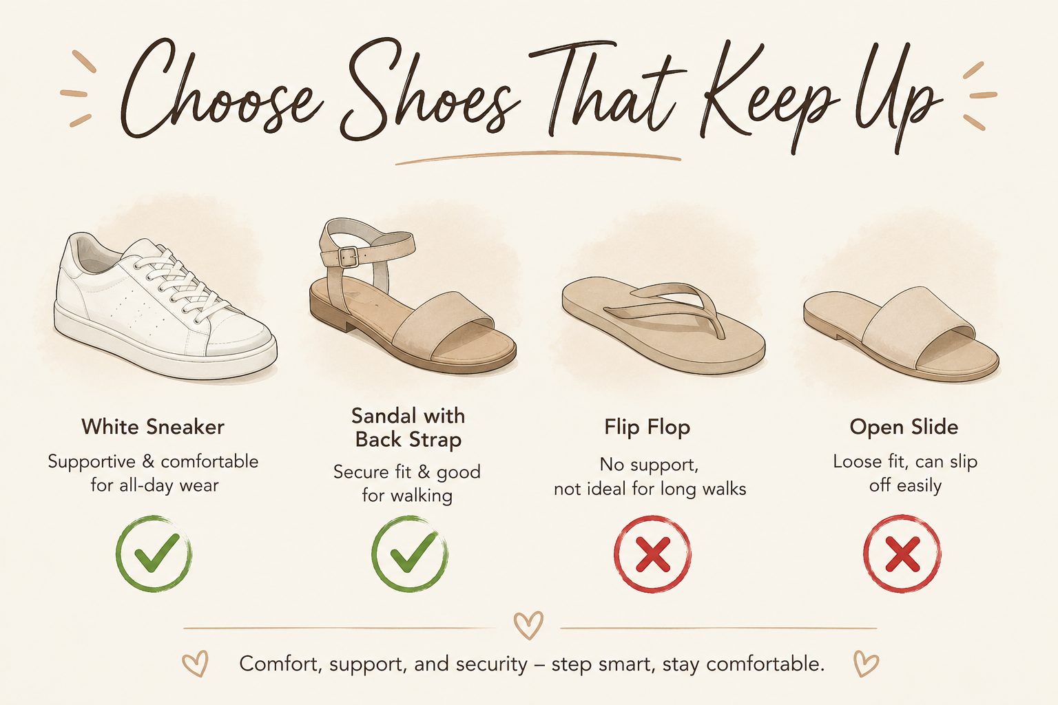 Pick Sneakers or Sandals With a Back Strap for Between-Class Sprints