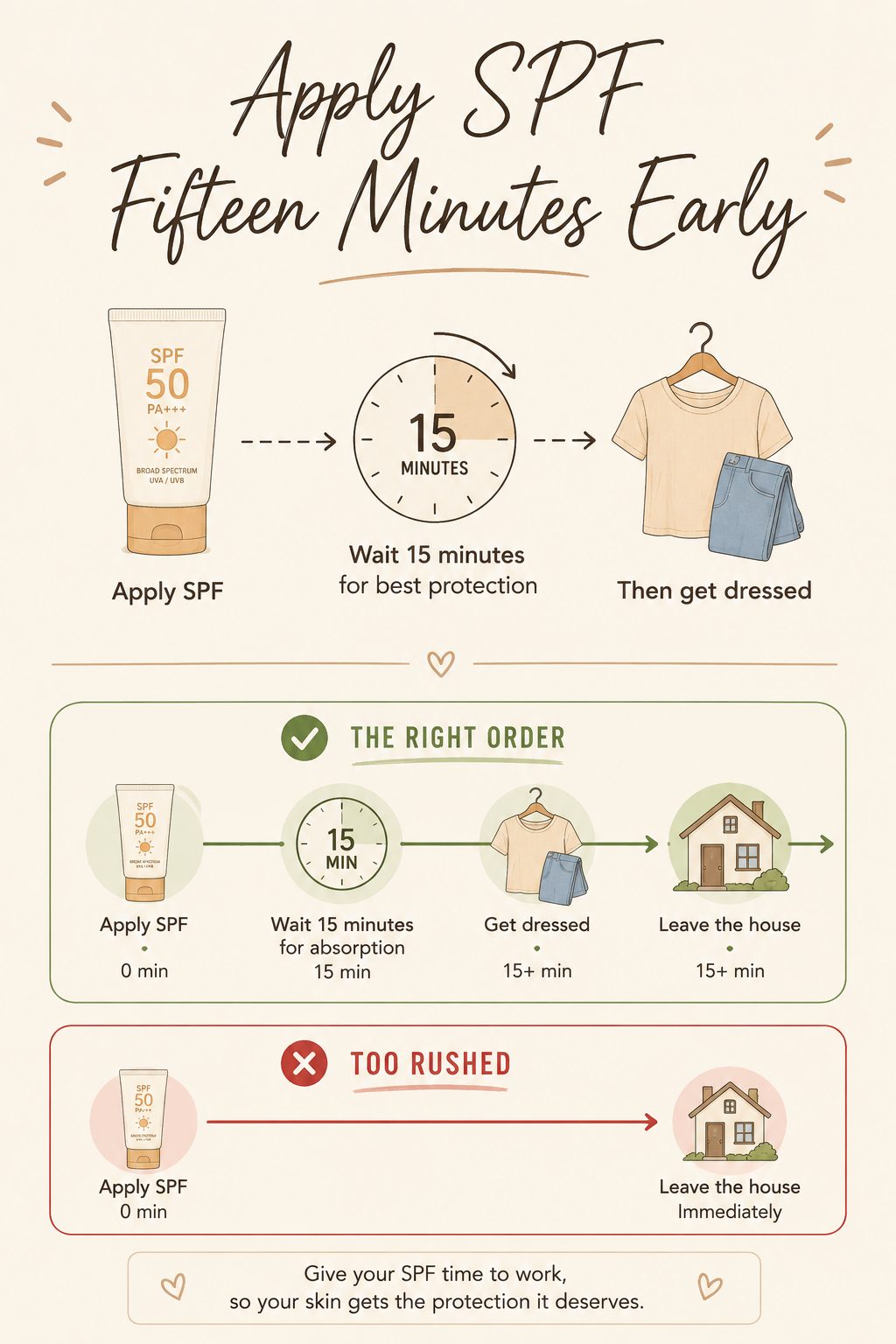 Apply SPF Before You Leave the House, Not After You're Already Hot