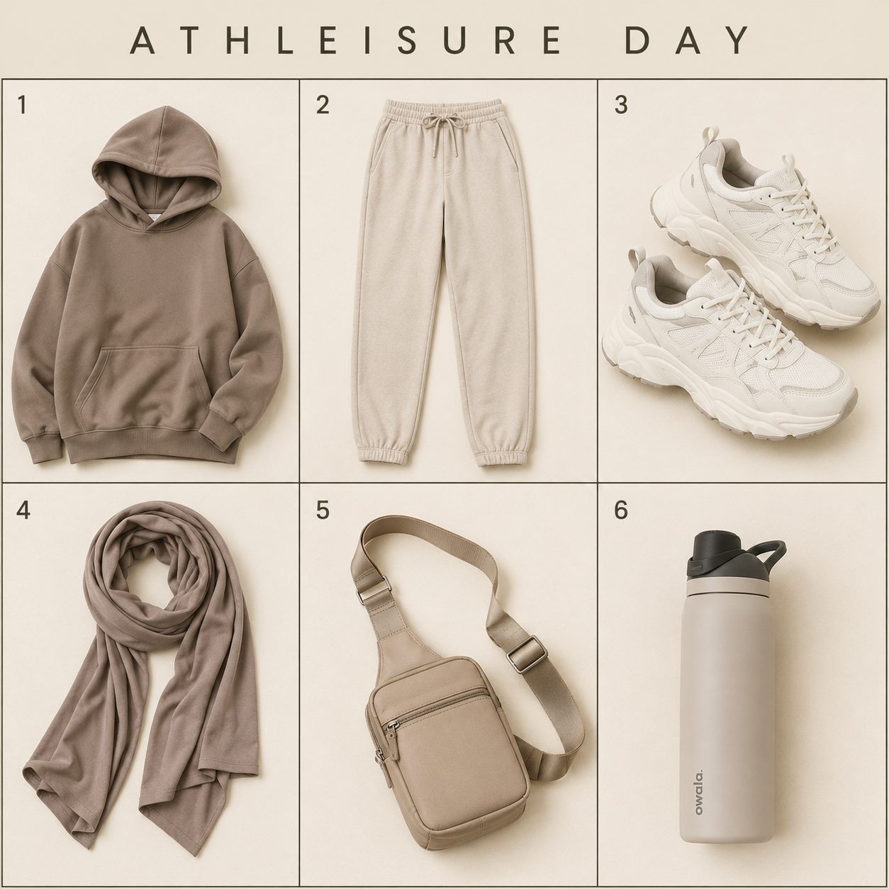 A Hoodie and Joggers With Chunky Sneakers