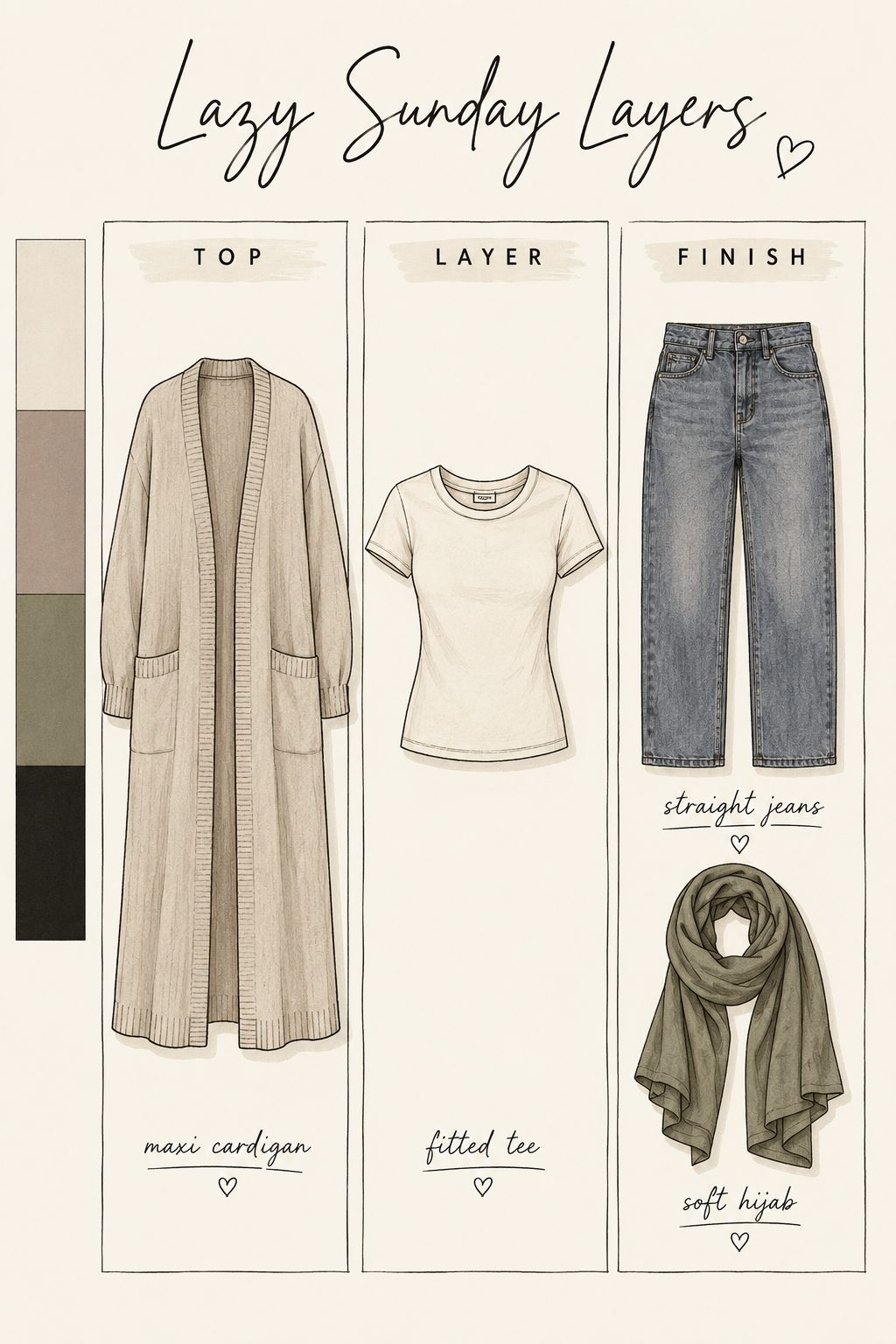 A Maxi Cardigan Over Straight Jeans and a Fitted Tee