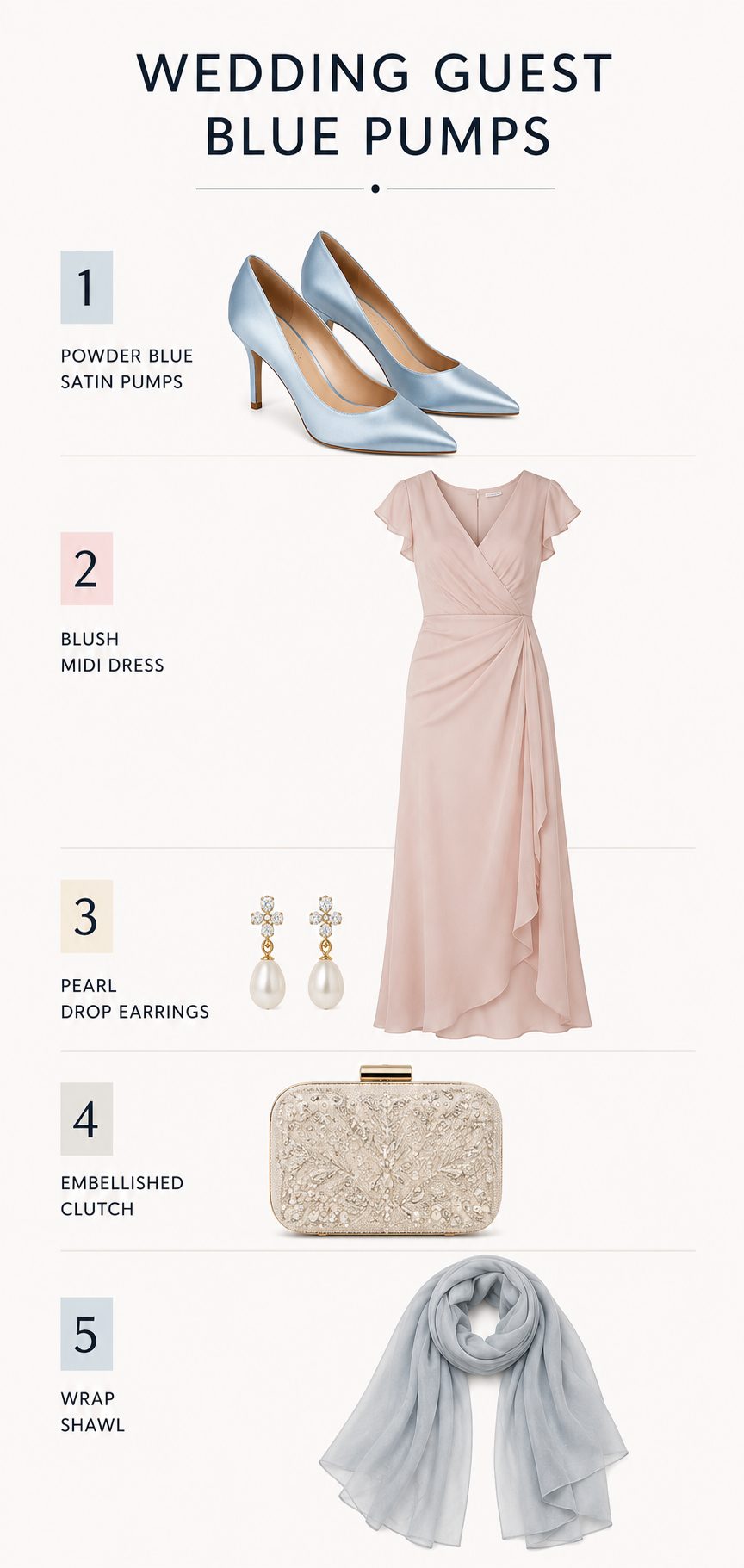 Something-Blue Wedding Pumps Under a White Gown