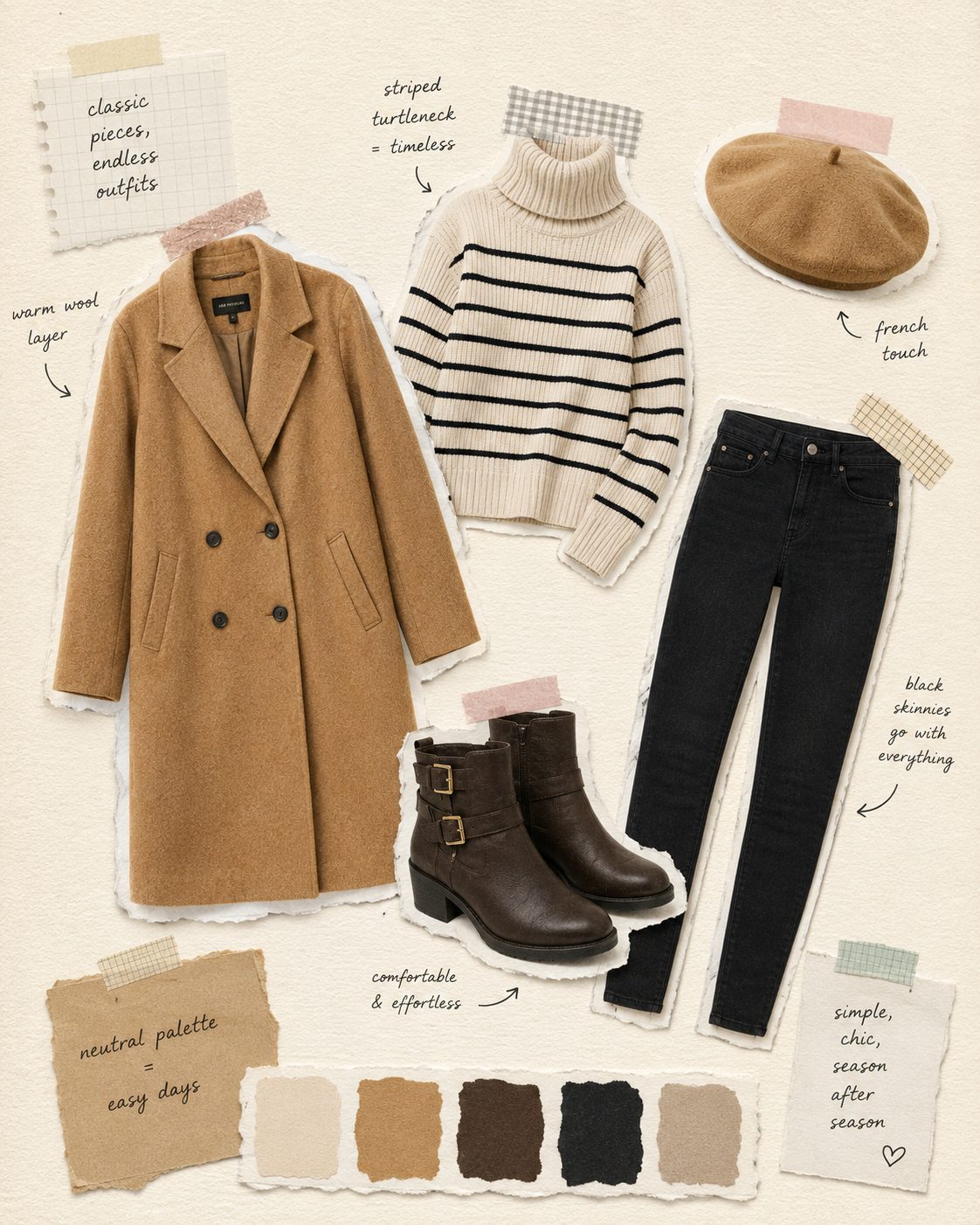 Long Wool Trench Coat Over a Basic Hoodie