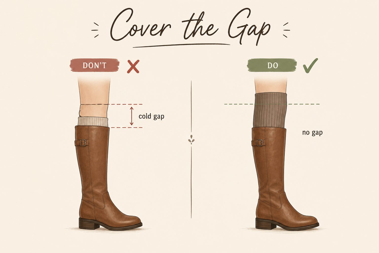 Swap Ankle Socks for Crew or Knee-High Under Boots