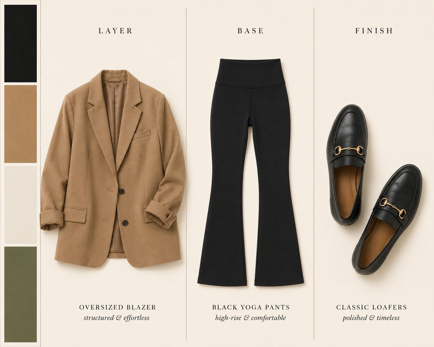 Yoga Pants With an Oversized Blazer for a Coffee Run